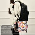 thumbnail image 6 of FORMRS Student Insulated Lunch Bag with Shoulder Strap Reusable Cooler Box for School, Purple Retro Flower, 6 of 9