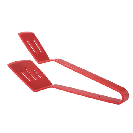

Kitchen Silicone Tongs 11.22 Stainless Steel Embedded Non-Slip Bread Clip Strong Grip Handy Tong for Cooking Barbecue Flipping Fried Steak Food Grade (Red)