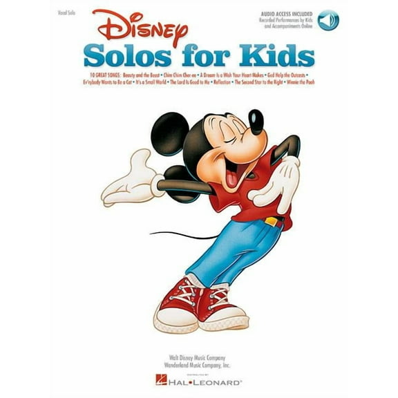 Disney Solos for Kids (Vocal Collection) with Online Audio Beginner Piano Sheet Music Easy Children Solo Songbook for Le, (Paperback)