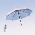 thumbnail image 4 of HBBKVI 38" Rain Umbrella, 8 Ribs Folding Mini Umbrella for Kids Adults, Portable Windproof Travel Umbrella, Parasol, Pink & Blue, 4 of 6