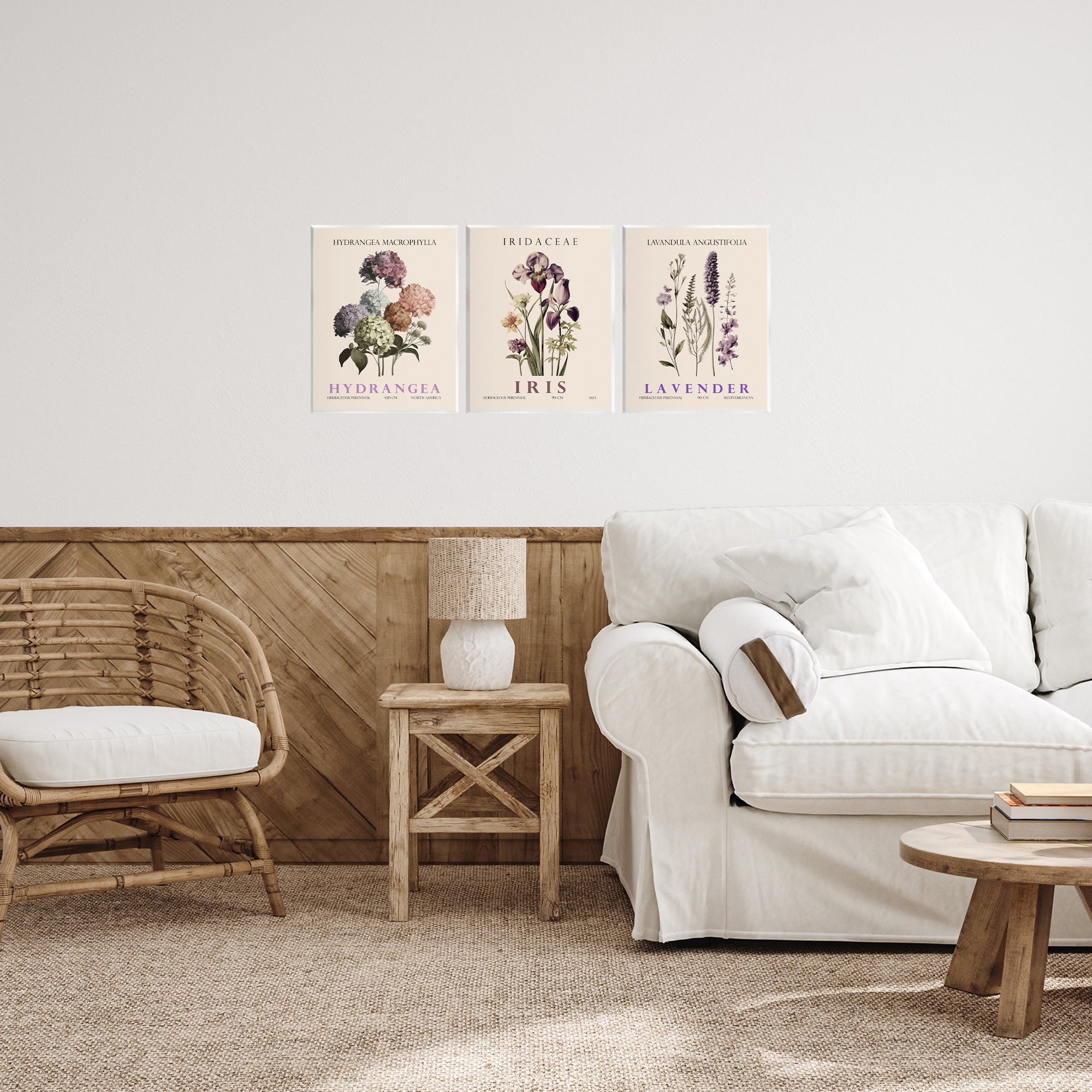 Stupell Industries Botanical Bundles & Sprigs 3 Piece Wall Plaque Art Set, design by Christopher Giampietro