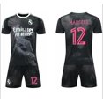 thumbnail image 1 of Nuevo 2021/2022 Kids Soccer Jersey 7 # Hazard 12 # Marcelo 10 # Messi Football Jerseys Suit Shorts Set-12 Black-16 BmatwkZeng Bmatwk Jersey, 1 of 2