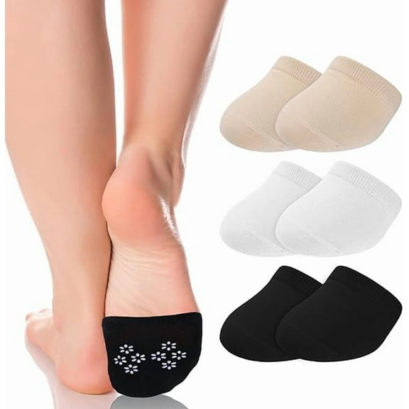 Women's Toe Socks, 6-Pack, Cotton Blend, Non-Slip, for Yoga & Sandals