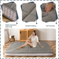 thumbnail image 6 of MAXYOYO 6" Extra Thick Floor Futon Mattress, Foldable Mattress Tatami Pad Floor Mattress for Adults Floor Bed Roll Up Mattress Guest Mattress,Dark Grey,Twin, 6 of 7