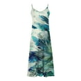 thumbnail image 4 of asdoklhq Dresses for Women 2025 Elegant Classy Boho Wedding Dress Summer Dresses for Women Print Sleeveless Round Neck Dress Casual Long Dresses Multicolor M, 4 of 5