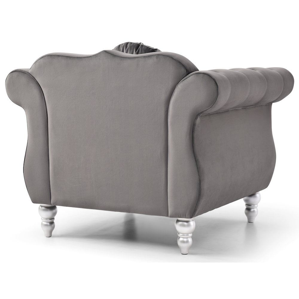 Glory Furniture Hollywood Accent Chair in Dark Gray Color