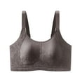 thumbnail image 2 of Women's Floral Embossed Wireless Bralette - Round Neck Seamless Comfortable Bra with Adjustable Straps, Full Cover Everyday Bras Sports Bra Gray M, 2 of 6