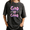 Black, variant on Women's Pastel Bubble Letter Graphic Vintage Washed Short Sleeve Shirt Relaxed Fit Top