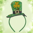 thumbnail image 2 of Fgnfyis Heardband Irish Hair Accessories Saint Patrick's Day Green Flower Headband Hat Headdress for Festive Celebrations Green One Size, 2 of 3
