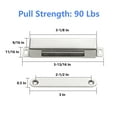 thumbnail image 3 of 2 Pack | Heavy-Duty Magnetic Door Catch - 90lb Pull Force, Stainless Steel, Anti-Rust, Ideal for Screen Door, Pantry Door, Barn Door and RV Doors., 3 of 8