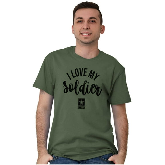 US Army Star Logo I Love My Soldier Men's Graphic T Shirt Tees Brisco Brands S