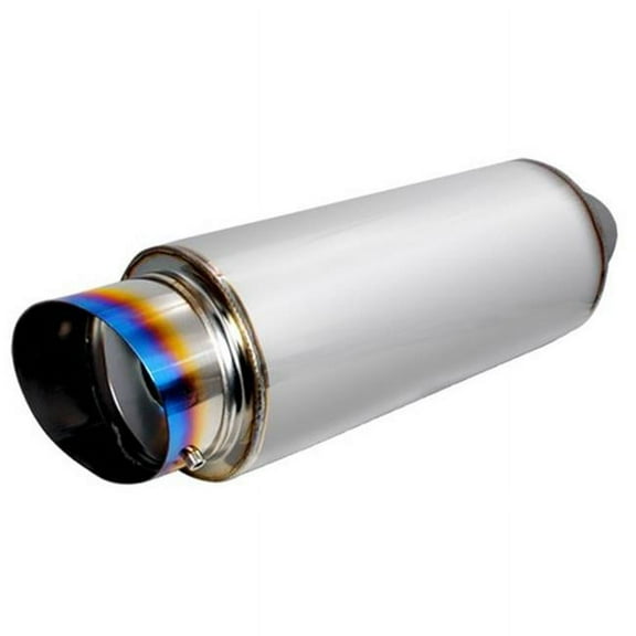 Fireball-Style Muffler with Burnt Tip for All, 6 x 7 x 21 in.