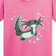 thumbnail image 4 of Inktastic Cute Axolotl Swimming with Bubbles Youth T-Shirt, 4 of 5