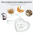 thumbnail image 4 of Glass Embossed Retro Jewelry Love Heart Shaped Storage Box Candy Jar with Lid, 4 of 5