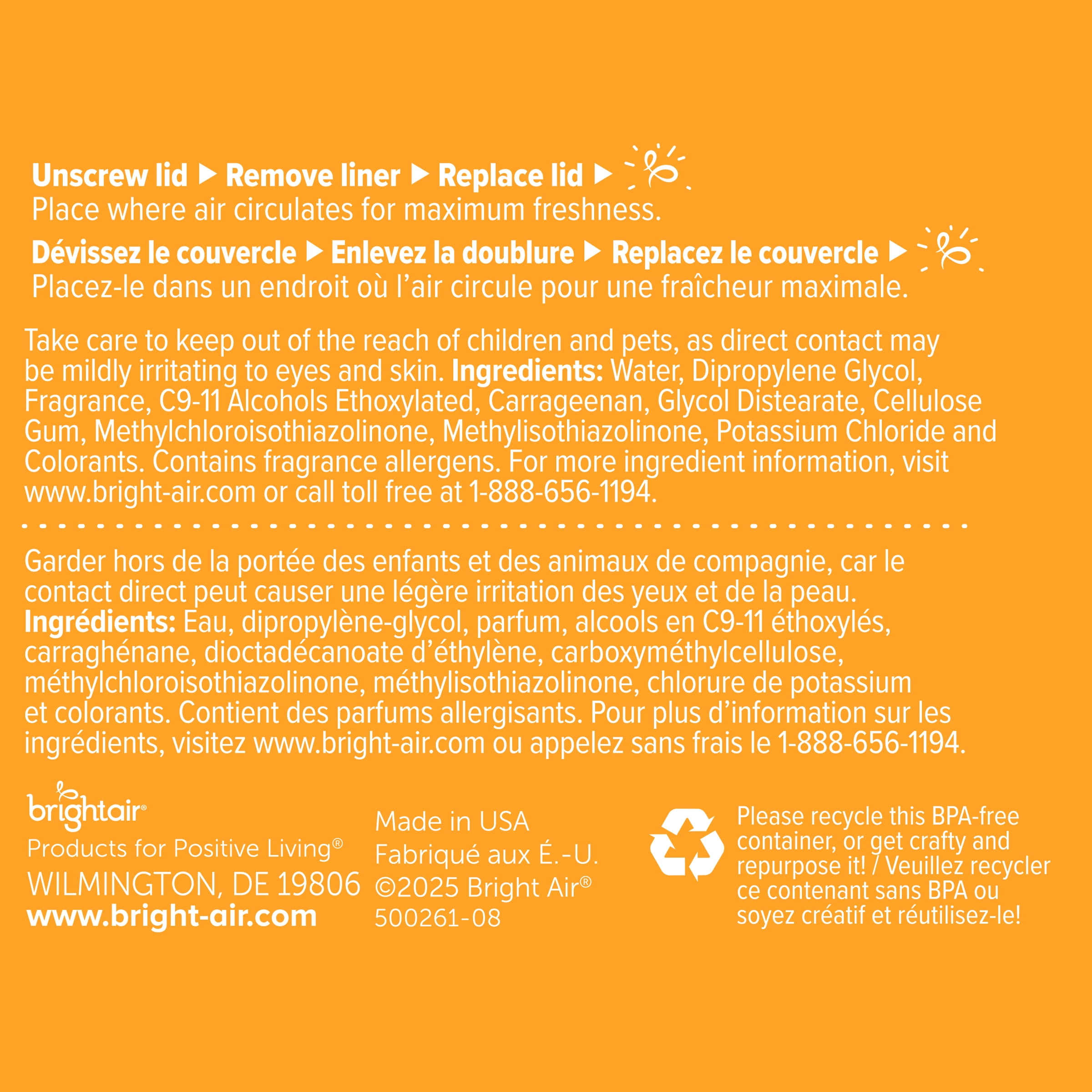 Bright Air Super Odor Eliminator Air Freshener, Mandarin Orange & Fresh Lemon, 14oz