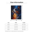 thumbnail image 4 of Throw Blanket for Couch Sofa and Bed, Cosmic Dog Starry Night Super Soft Plush Throw Blanket, Fuzzy Cuteness Comfy Warm Washable Flannel Blanket & Throws for All Season 60"x50", 4 of 5