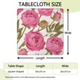 thumbnail image 2 of Square Tablecloth with Elastic Edges 36 * 36 Inch Pioneer Waterproof Red Fresh Wild Peony Flower Table Cover Washable Indoor and Outdoor for Party Kitchen Dinner Banquet Patio Picnic, 2 of 6