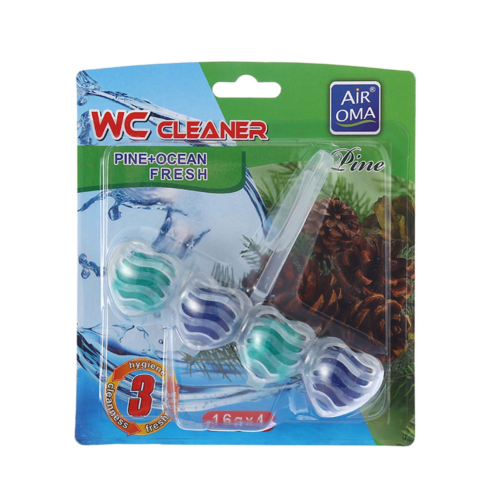 4 Pieces Soft Scrub Toilet Bowl Freshener Hangings Automatic Toilet Cleaning Ball with 4