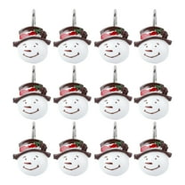 WRITWAA Christmas Curtain Hook White Resin 12 Pcs for Holiday Decor