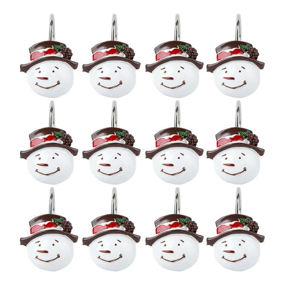 WRITWAA Christmas Curtain Hook White Resin 12 Pcs for Holiday Decor