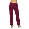 thumbnail image 4 of Felina | Victoria Drawstring Jogger Pant | Elasticized Cuffs | Lounge (Beet Red, Small), 4 of 5