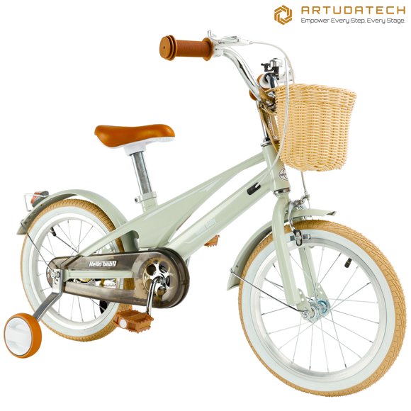 MotorGenic 16 inch Kids Bike for Ages 7-9, Lightweight Magnesium Alloy Frame with Removable Training Wheels, Adjustable Seat & Dual Brakes, Child Bicycle for Boys and Girls