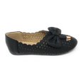 thumbnail image 3 of Victoria K Women's Diamond Cut Out With Embossed Bow Ballerina Flats, 3 of 5