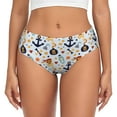 thumbnail image 1 of Balery Pirate Skull And Anchor Ropa Interior de Algodón para Mujer con Dibujo – Braguitas Cómodas y Elásticas, Estilo Clásico-4X-Large, 1 of 6