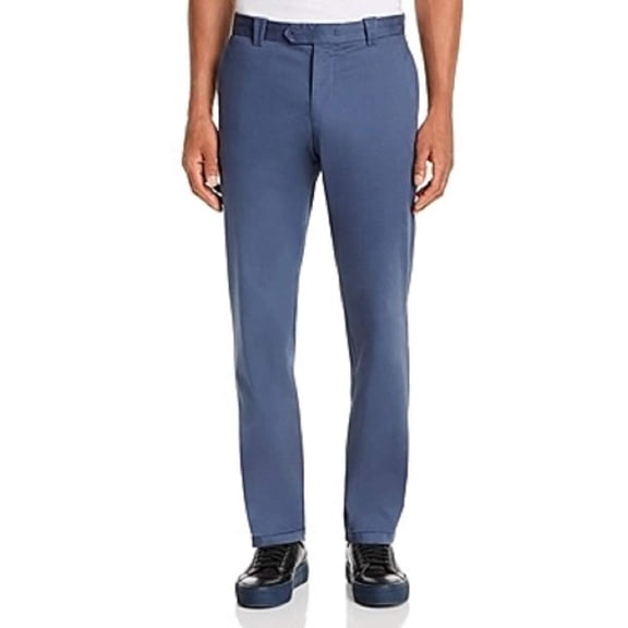 Bloomingdale's Medium Blue Tailored Fit Chinos Pants, US 34x32