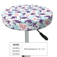 thumbnail image 4 of Fotbe Ornamental Turtles Stool Covers Round,Waterproof Round Bar Stool Covers Bar Chair Covers Washable Stool Cushion Slipcover for 12-14 Inch Chair-12 inch, 4 of 7