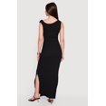 thumbnail image 3 of Women's Seashell Metallic Detail Side Slit Maxi Dress, 3 of 3
