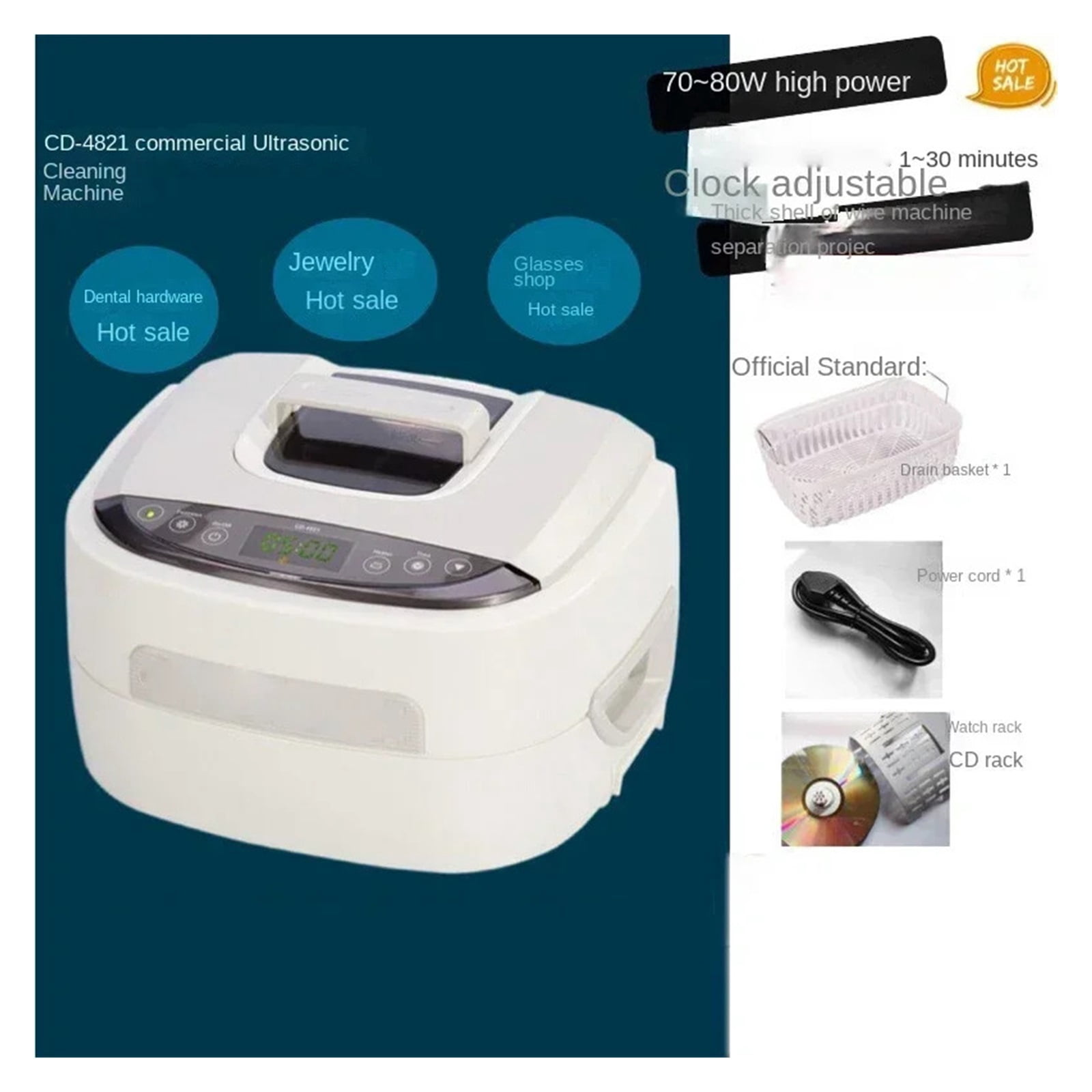 Craft Industry Ultrasonic Cleaner Glasses Jewelry Household Automatic