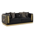 thumbnail image 3 of Furniture of America Samison Fabric Zebra Print 2-Piece Sofa Set in Black, 3 of 19