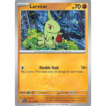 Pokemon Paldea Evolved Common Larvitar #110