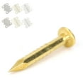 thumbnail image 5 of OTVIAP 100Pcs Brass Escutcheon Tacks, Hardware Nail Assortment Kit Round Head Brass Brad Nail Furniture Hinge Hardware Accessories 10mm/15mm/18mm/22mm, 5 of 8