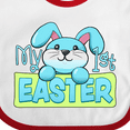 thumbnail image 4 of Inktastic My First Easter Cuddly Blue Bunny Boys or Girls Baby Bib, 4 of 4