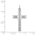 thumbnail image 2 of FB Jewels Sterling Silver Rhodium-plated Laser Designed Cross Pendant, 2 of 2