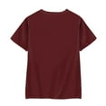 thumbnail image 3 of NAMTYQX Graphic Tees for Women Trendy Loose Fit Plus Size Short Sleeve mit Muster Scoop Neck Breathable Print Lightweight Casual Tshirts Shirts for Women Graphic Wine Size M, 3 of 4