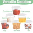 thumbnail image 2 of POINTERTECK 100 x 1Oz Pots Ronds pour Aliments avec Couvercles Pots à Sauce Réutilisables Petits Pots pour Restaurants, 2 of 7