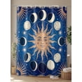 thumbnail image 4 of Shower Curtain Celestial Sun and Moon Bathroom Curtains with Hooks, Waterproof Fabric Blue Starry Galaxy Boho Bath Shower Curtains Set for Bathroom Bathtubs Decor 36x72 Inch, 4 of 8