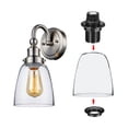 thumbnail image 5 of Uxcell E14 Bulb Holder Light Socket, 5 Pack Screw Thread LED Bulb Lamp Holder for Pendant Lights, Black, 5 of 5