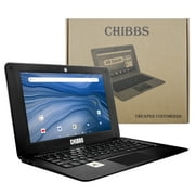 CHIBBS 10.1 Inch IPS Screen Kids Laptop Computer, Linux-Android 12.0 OS, 2gb Rom+64gb Rom, Wi-Fi- Black