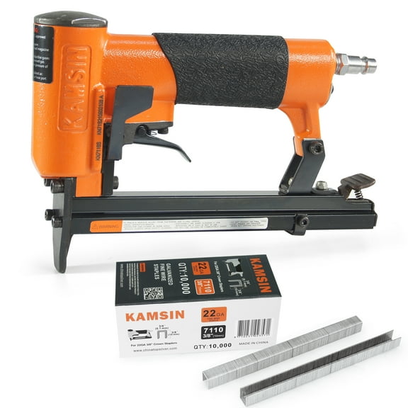 Kamsin KN7116S Pneumatic Continuous Firing Upholstery Staple Gun, with 10000PCS Staples