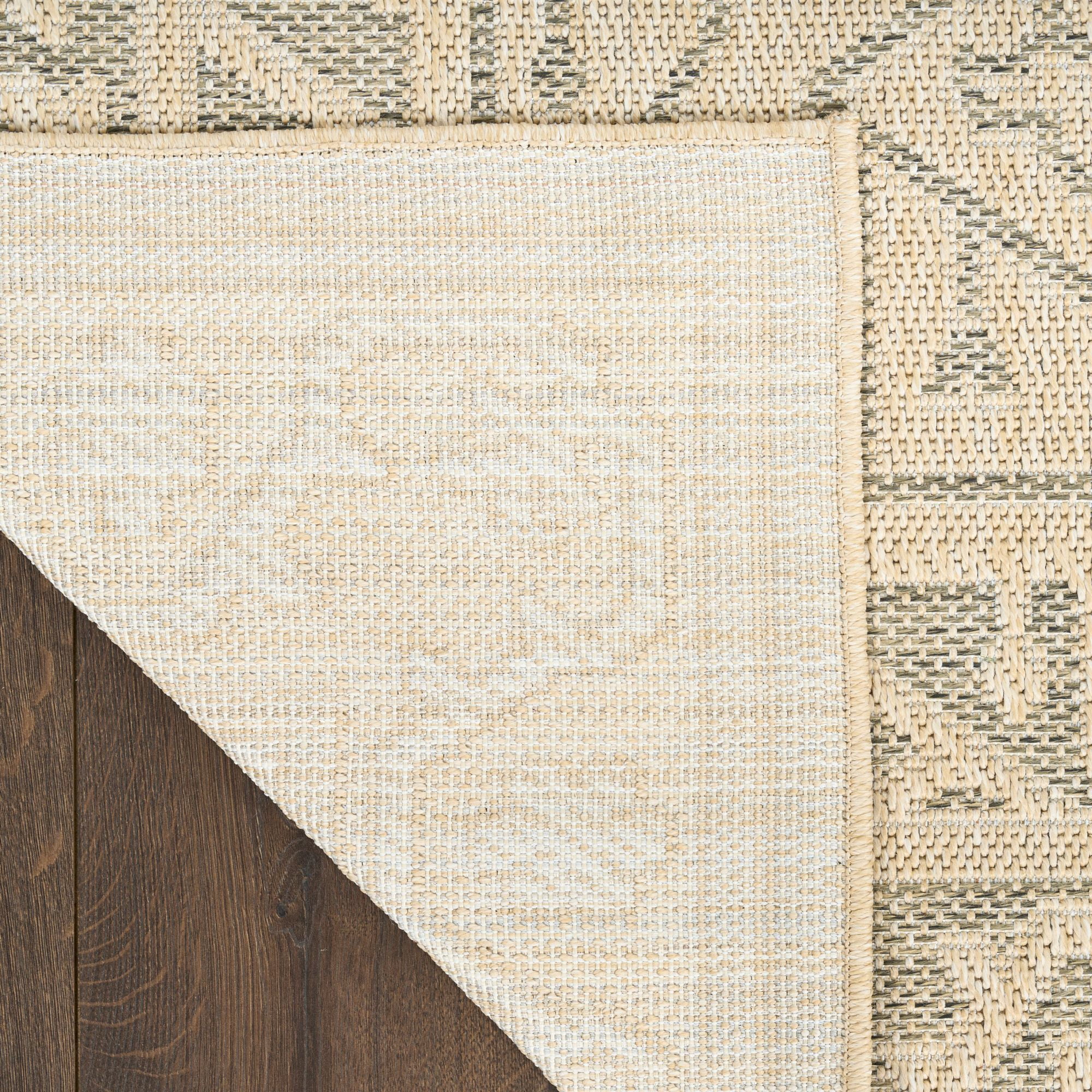 Nourison Tulum 3' x 5' Taupe Olive Indoor/Outdoor Rug