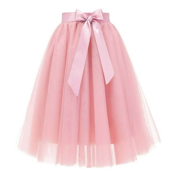 Women Dress Tulle Maxi Skirt Pink Tutu Dress Fluffy Skirts Festival Party Skirt