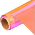 thumbnail image 1 of Holographic Adhesive Vinyl Roll - Permanent Craft Glossy & Waterproof Vinyl | 12" x 6\' | for Decal, Signs, Stickers, Opal Coral Orange, 1 of 4