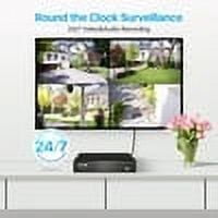 ZOSI 8CH 5MP Outdoor PoE Security Camera System, 4pcs 5MP Audio PoE IP Surveillance Camera with Spotlight, 4K 8CH NVR Built-in 2TB HDD, Smart Person/Vehicle Detection