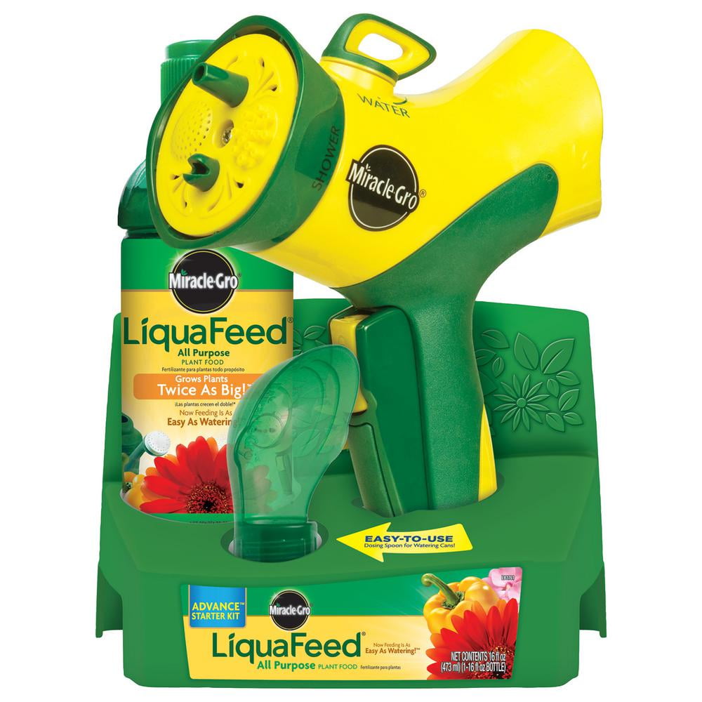 Miracle-Gro LiquaFeed All Purpose Plant Food Advance Starter Kit and Bloom Booster Flower Food Bundle