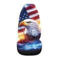 thumbnail image 3 of Uourmeti Bald Eagle and US Flag Car Seat Cushion Cover Durable Front Car Seat Cover Soft Anti-Slip 1 Pieces Set Compatible with Auto Suv, 3 of 6