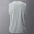 thumbnail image 4 of Men's Sleeveless Solid Cotton Polyester Tank Top for Casual Wear and Sports, 4 of 4
